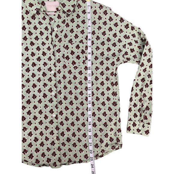Scotch And Soda Sz XS Journee Au Soleil Green Floral Button-Down Blouse - Picture 4 of 10
